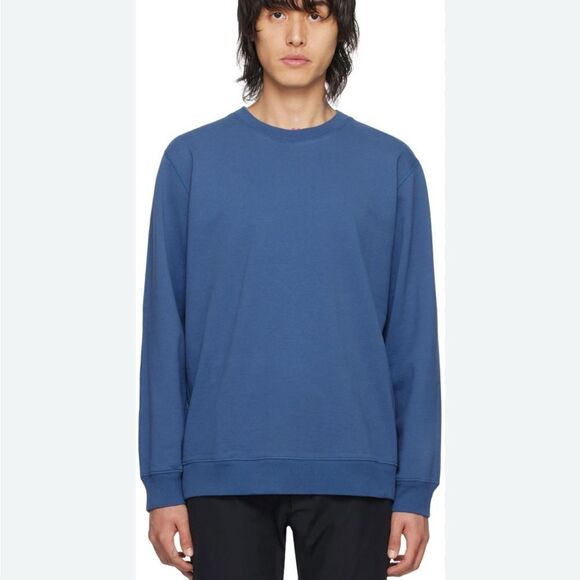 REIGNING CHAMP mens medium Blue Crewneck Sweatshirt midweight terry - Picture 1 of 9